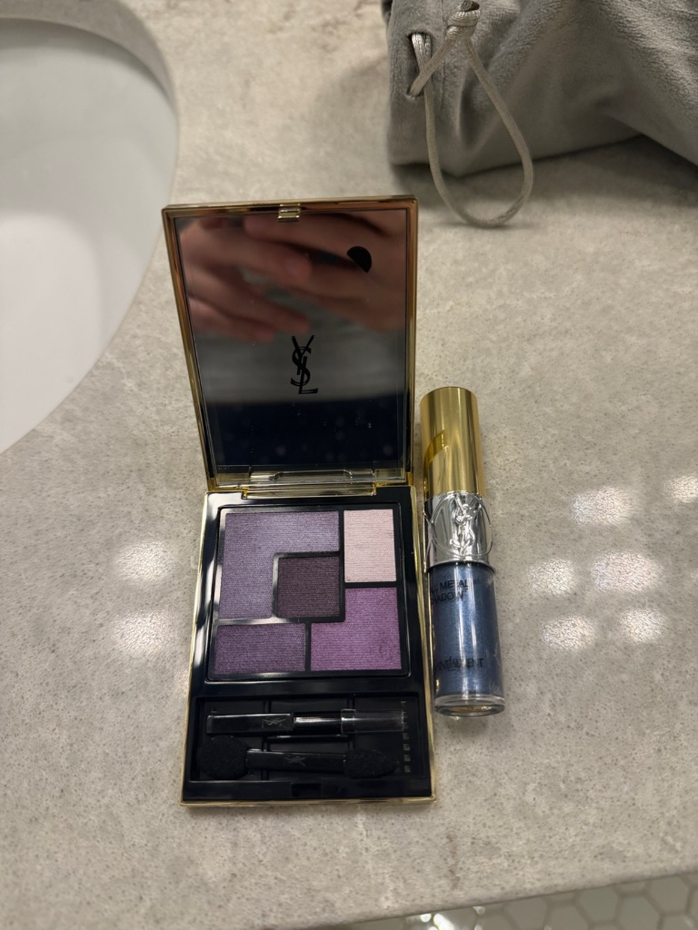 Brand New！Yves Saint Laurent Lavender and Plum Eyeshadow Quartet
